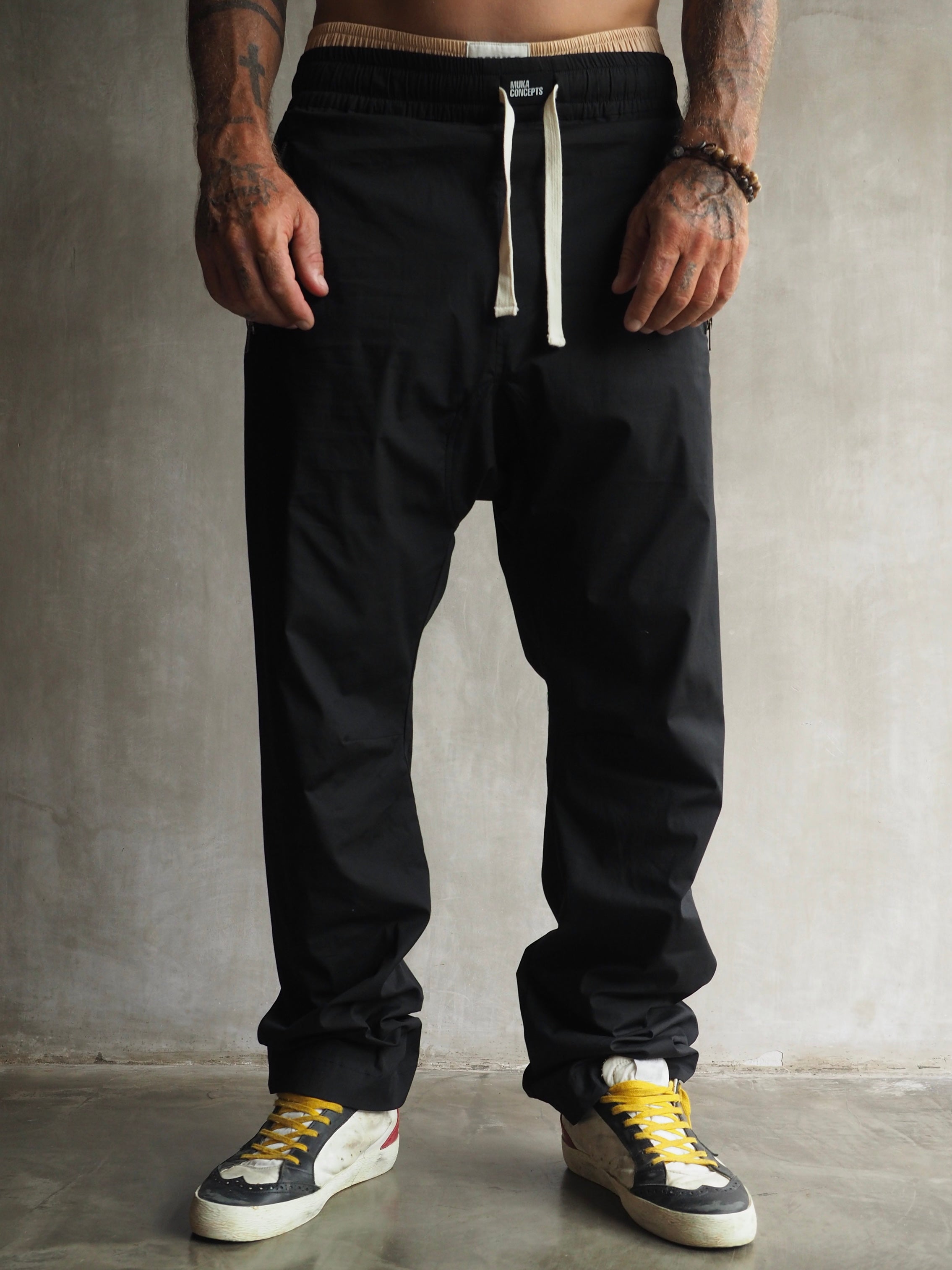 Muka Pants Zipper Cotton Men