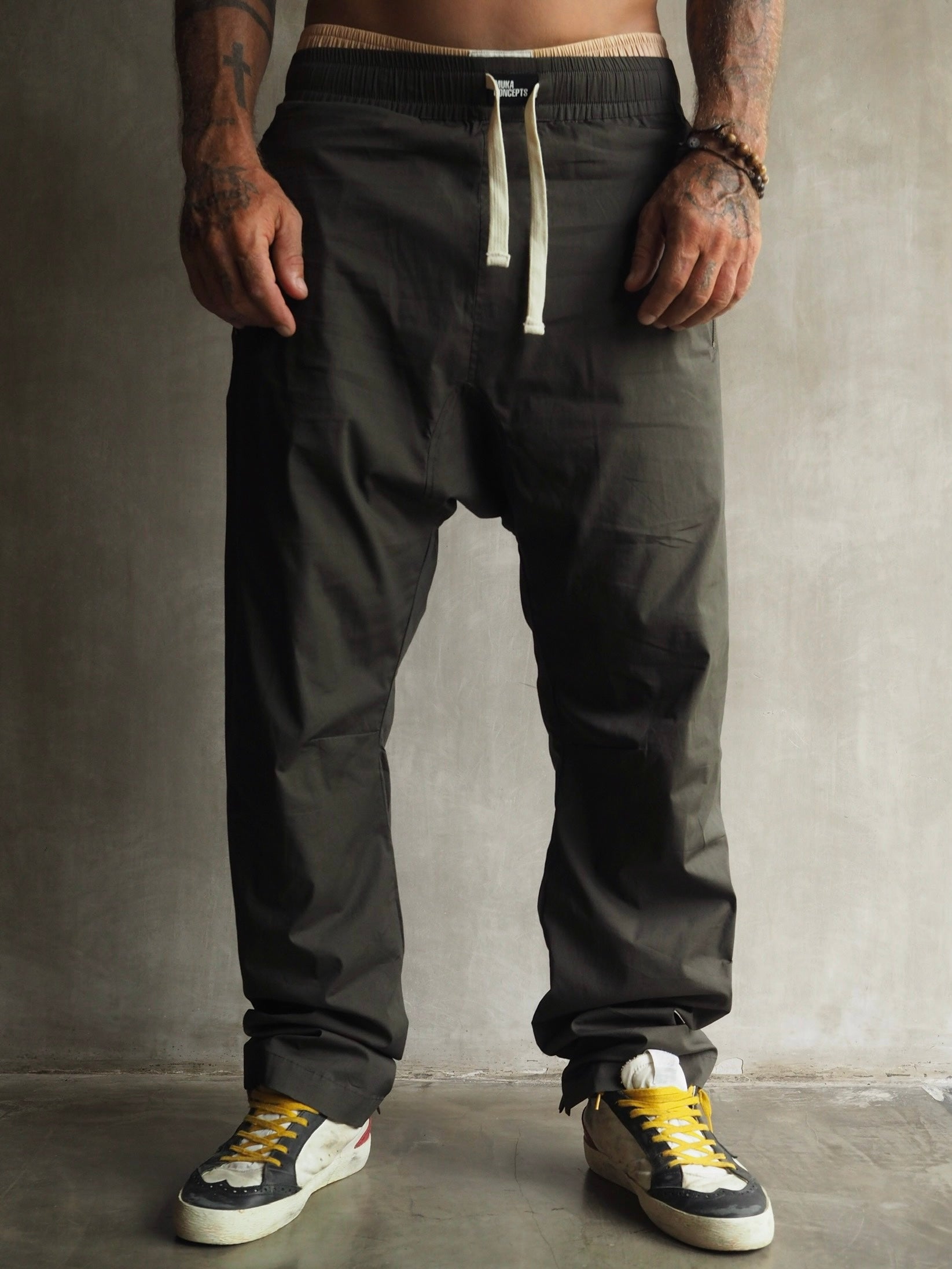 Muka Pants Zipper Cotton Men
