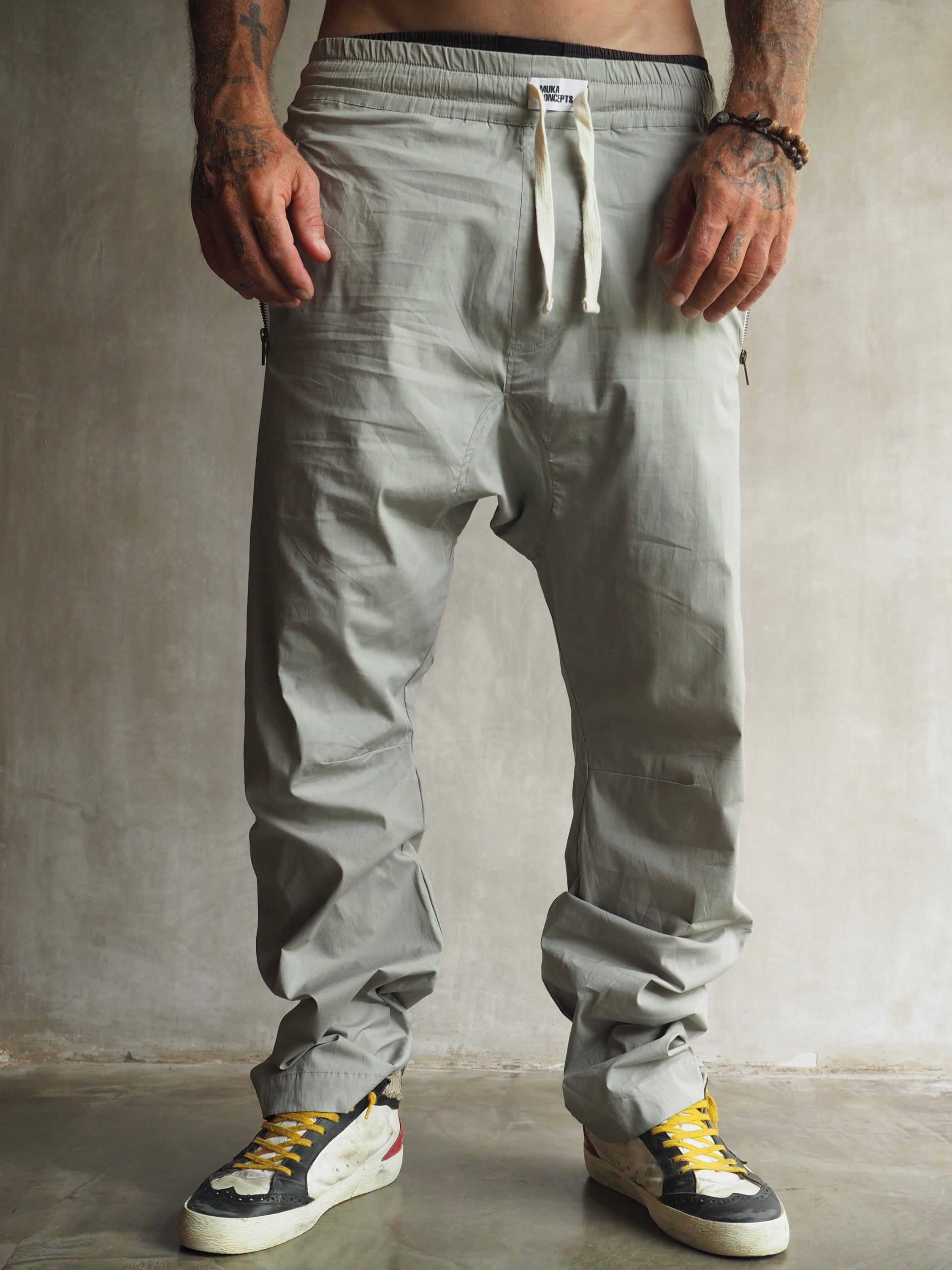 Muka Pants Zipper Cotton Men