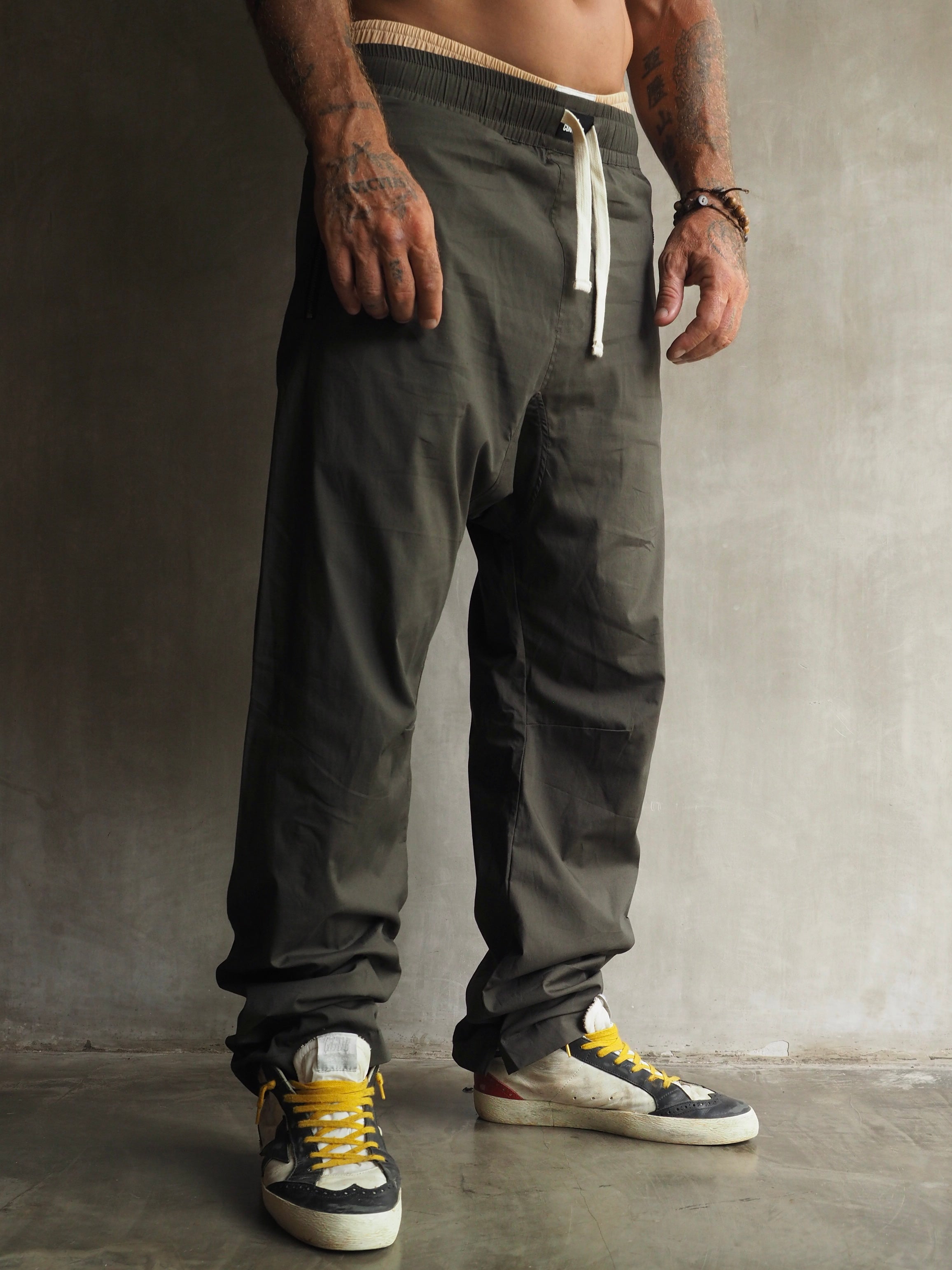 Muka Pants Zipper Cotton Men