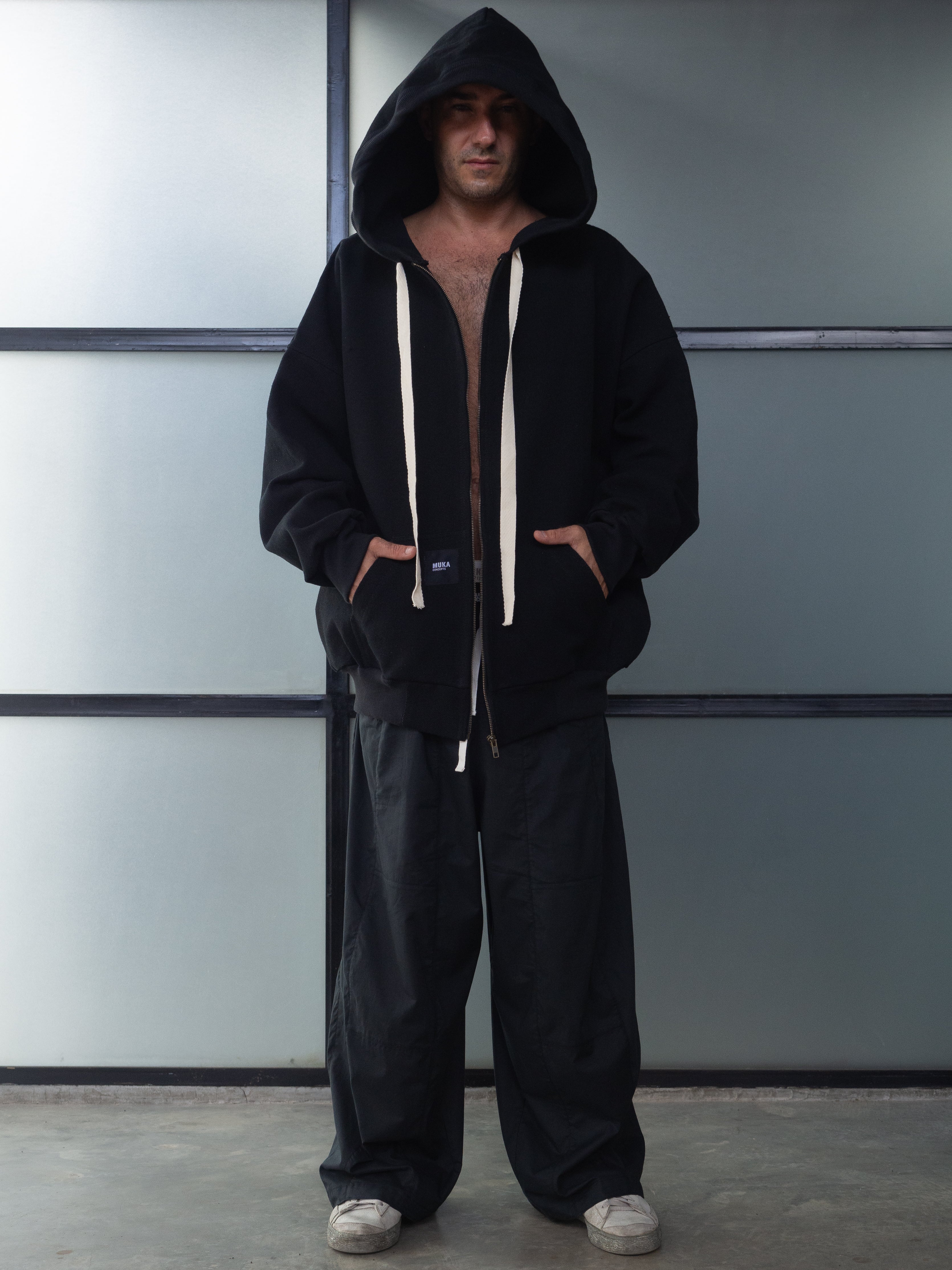 Muka Hoodie with Zipper Men