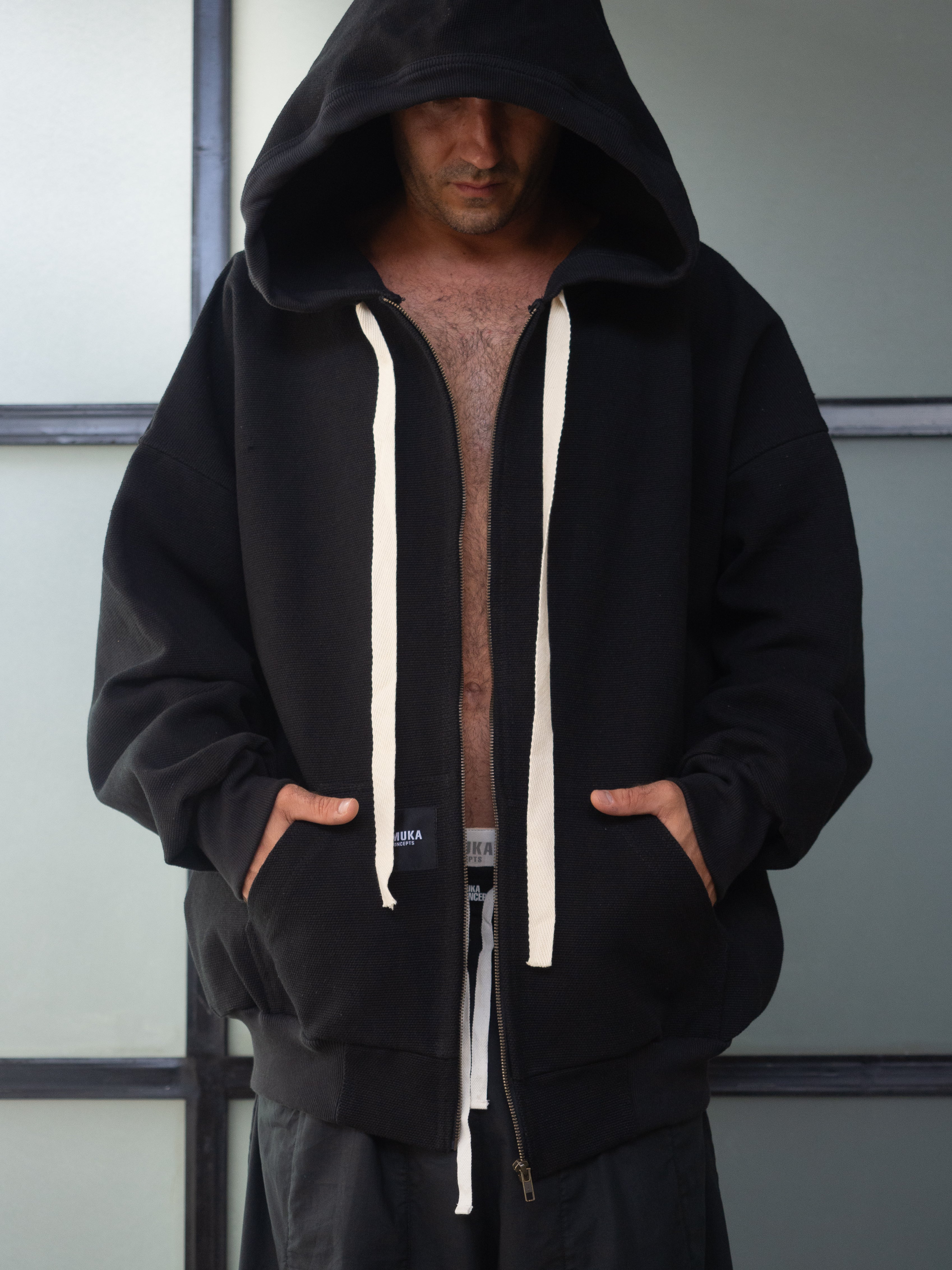 Muka Hoodie with Zipper Men