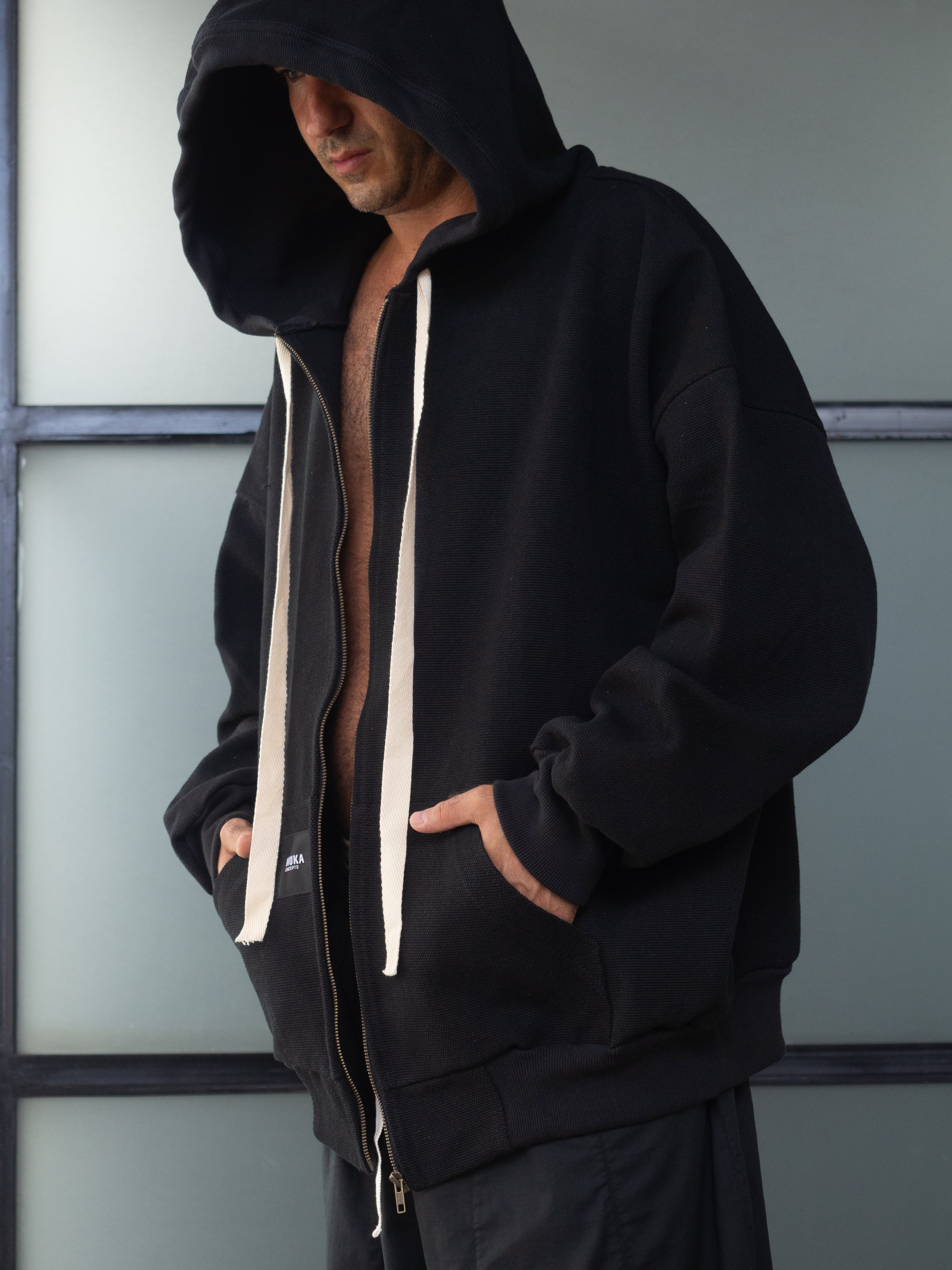 Muka Hoodie with Zipper Men