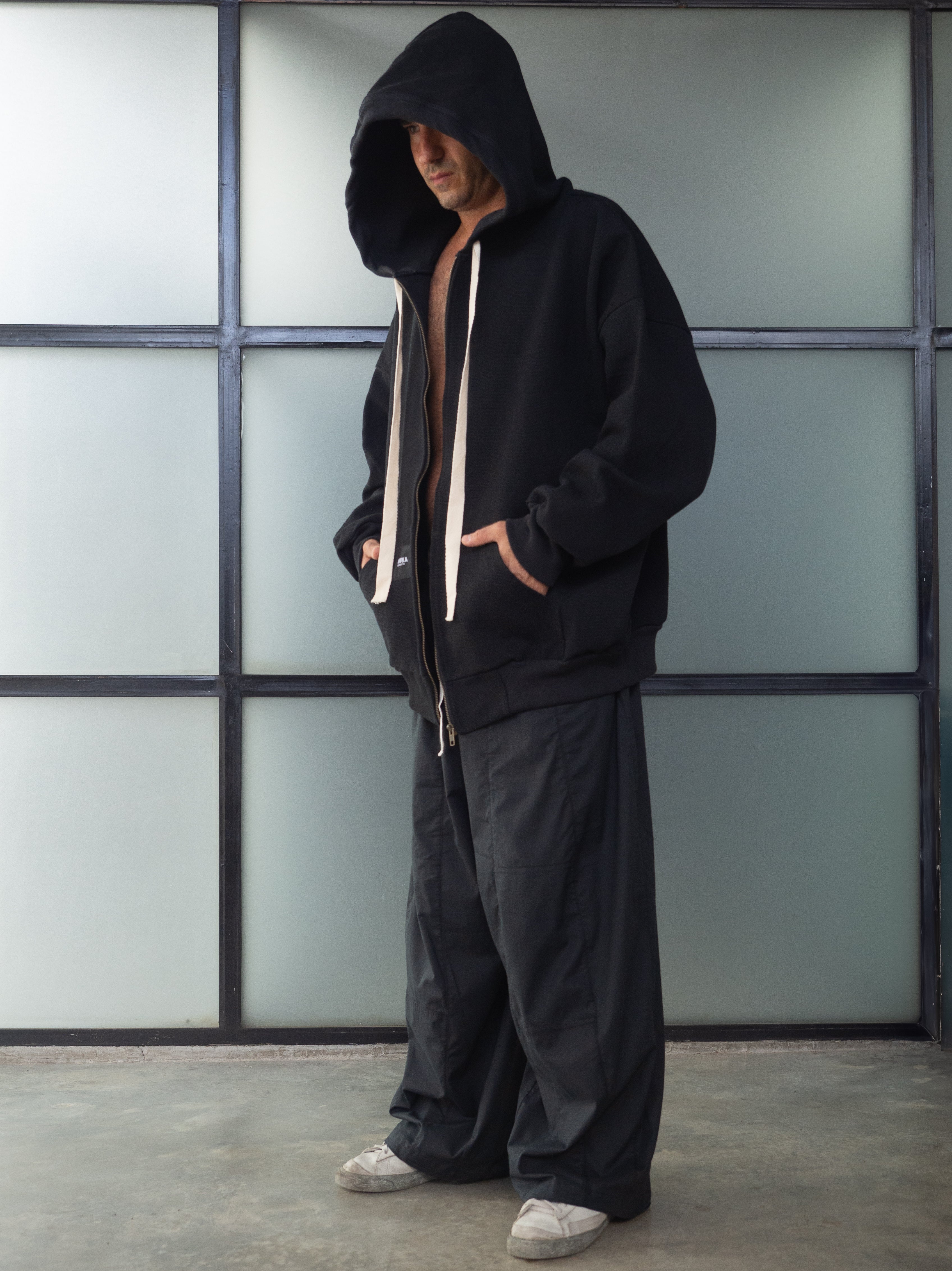 Muka Hoodie with Zipper Men