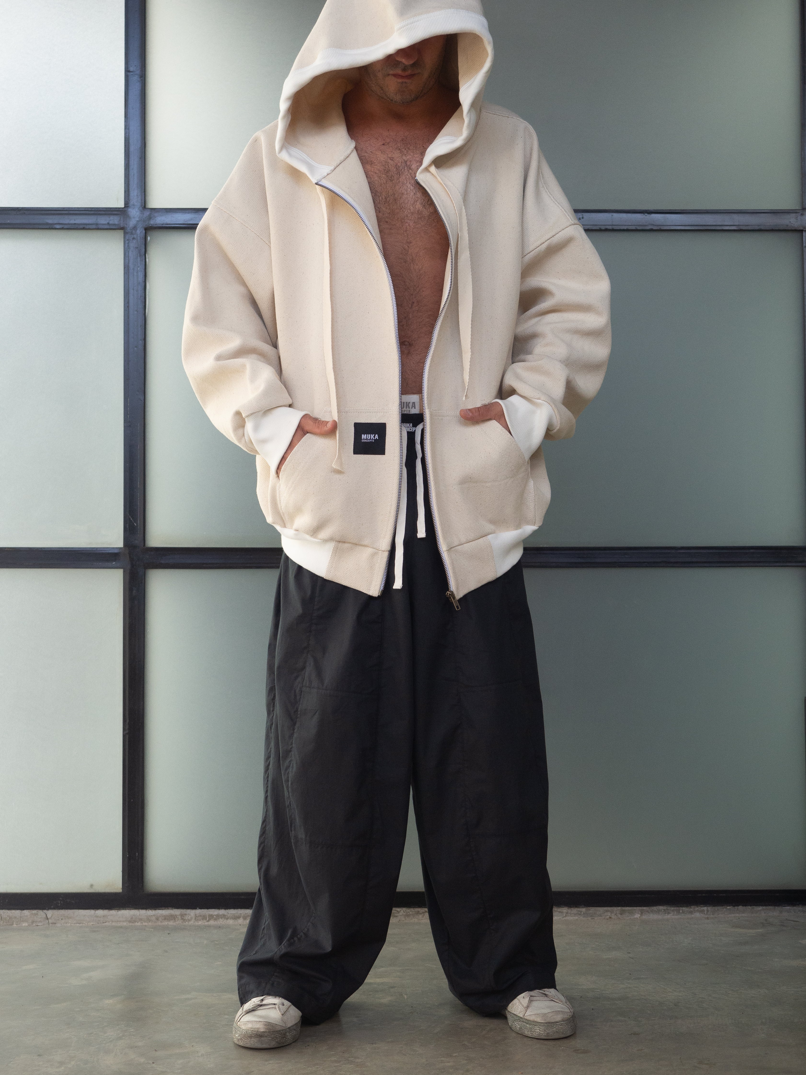 Muka Hoodie with Zipper Men