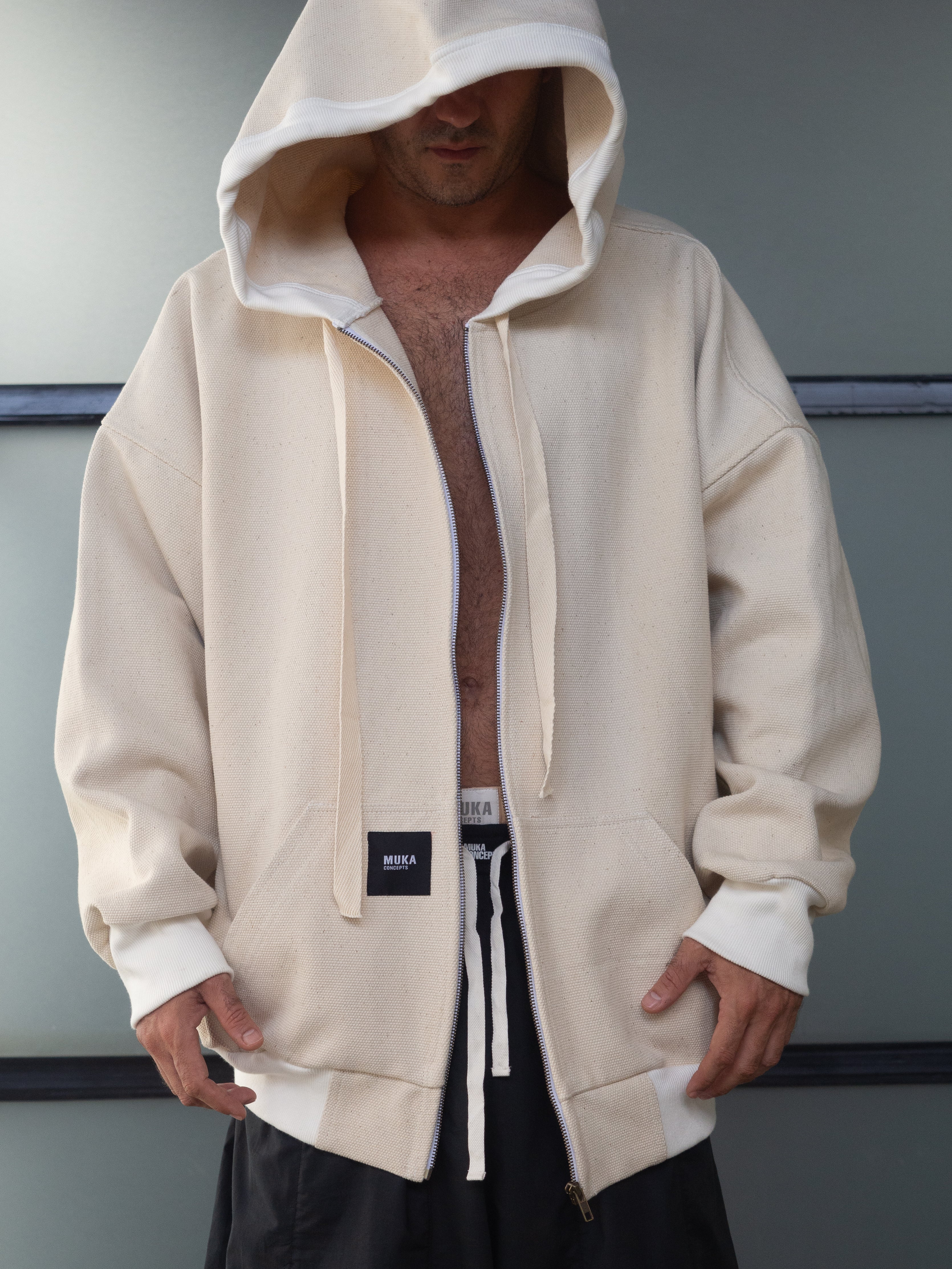 Muka Hoodie with Zipper Men