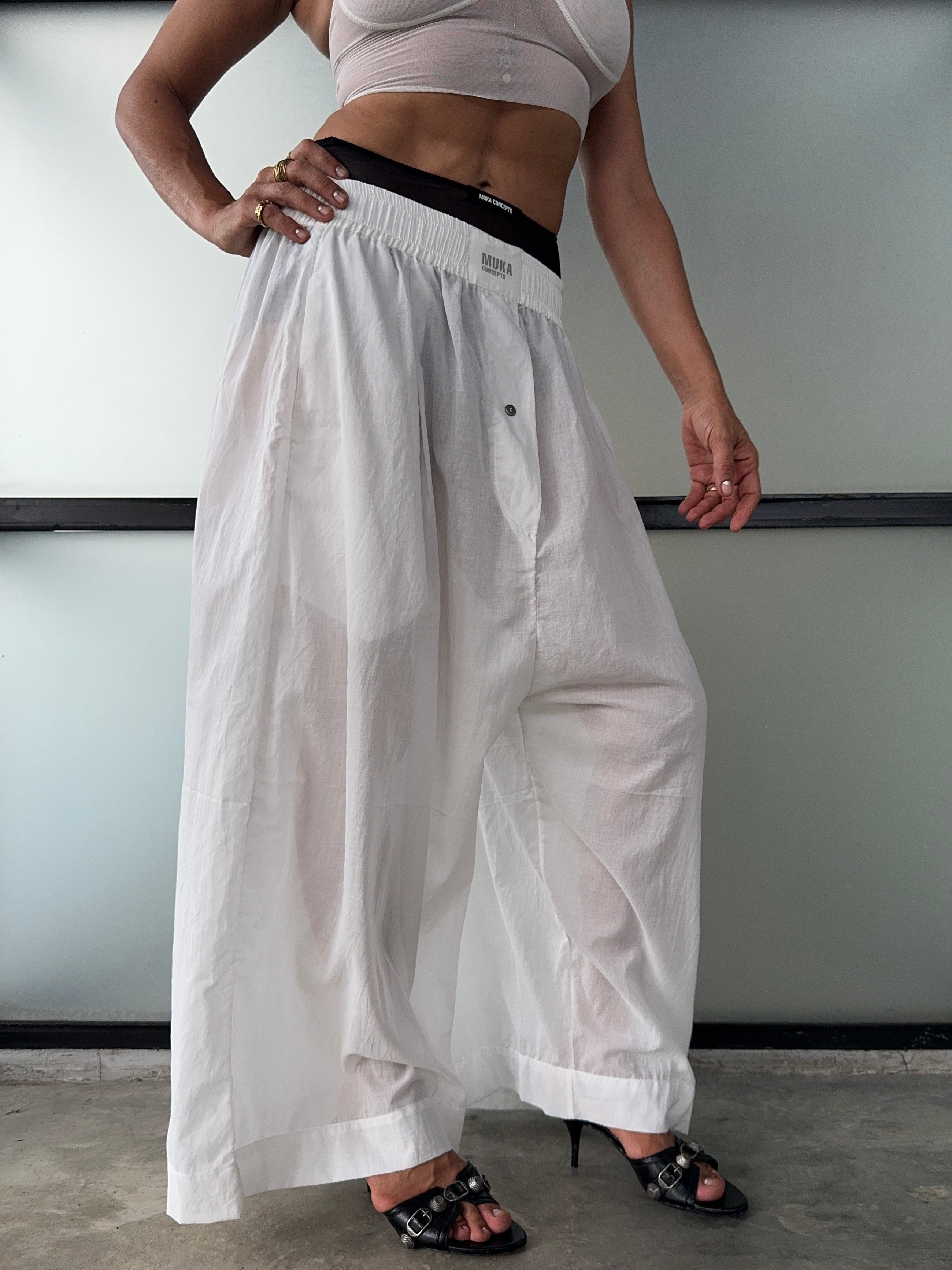 パンツ 2024AW_MHL. JAPANESE DENSE COTTON MHL./JAPANESE DENSE COTTON PANTS WOMENS (DARK BROWN)