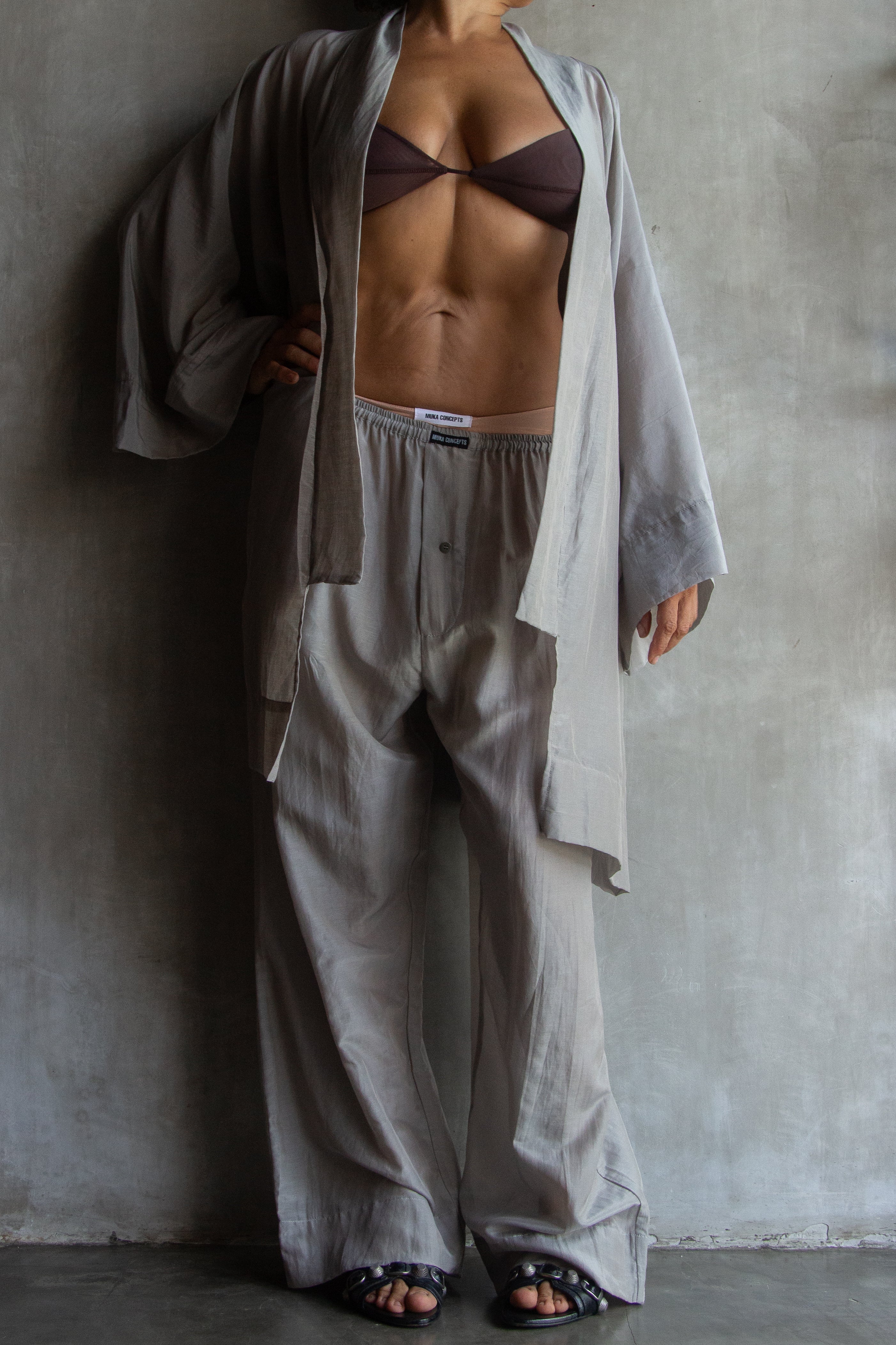 Muka Kimono Silk Cotton Short