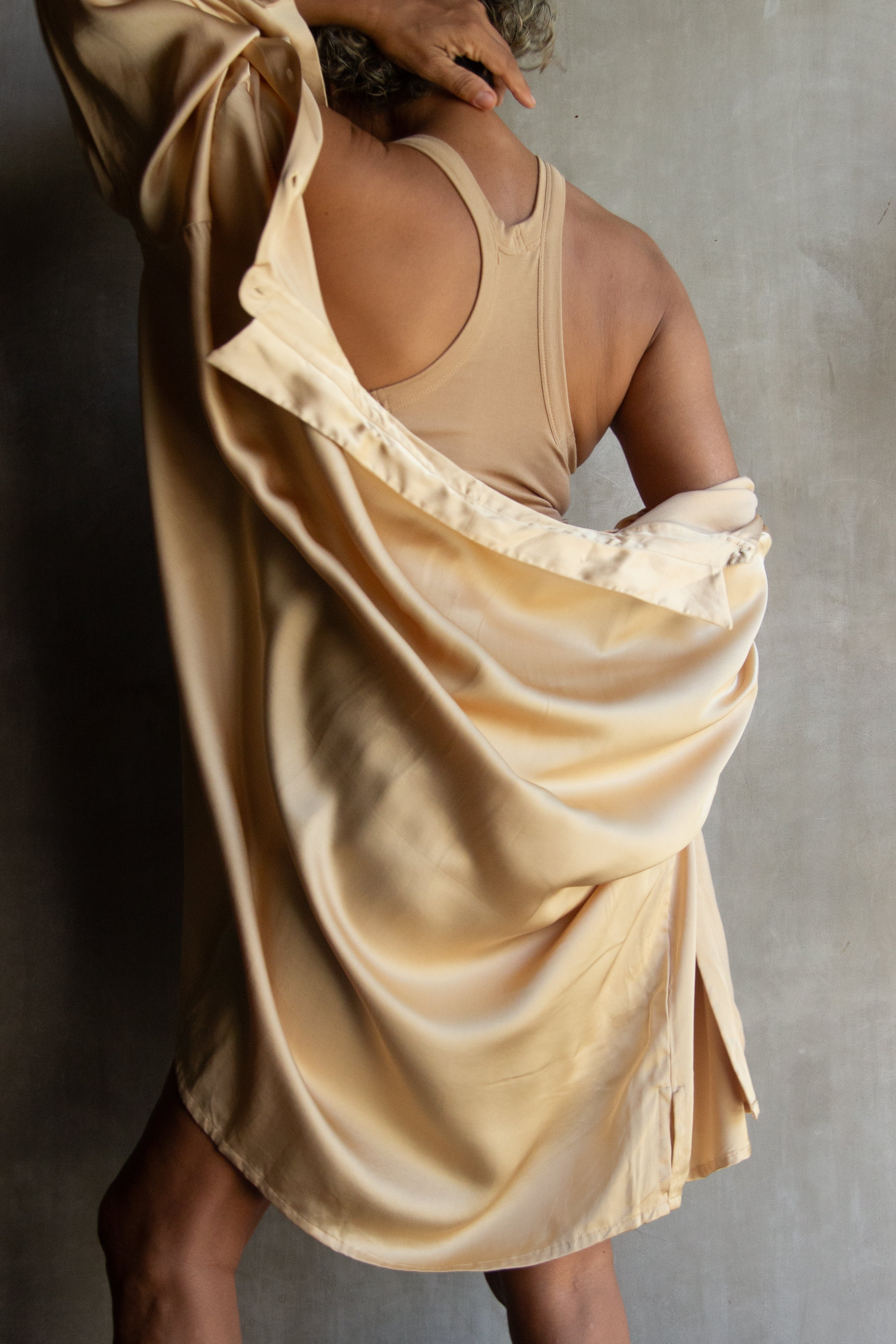 Muka Dress Rib Silk