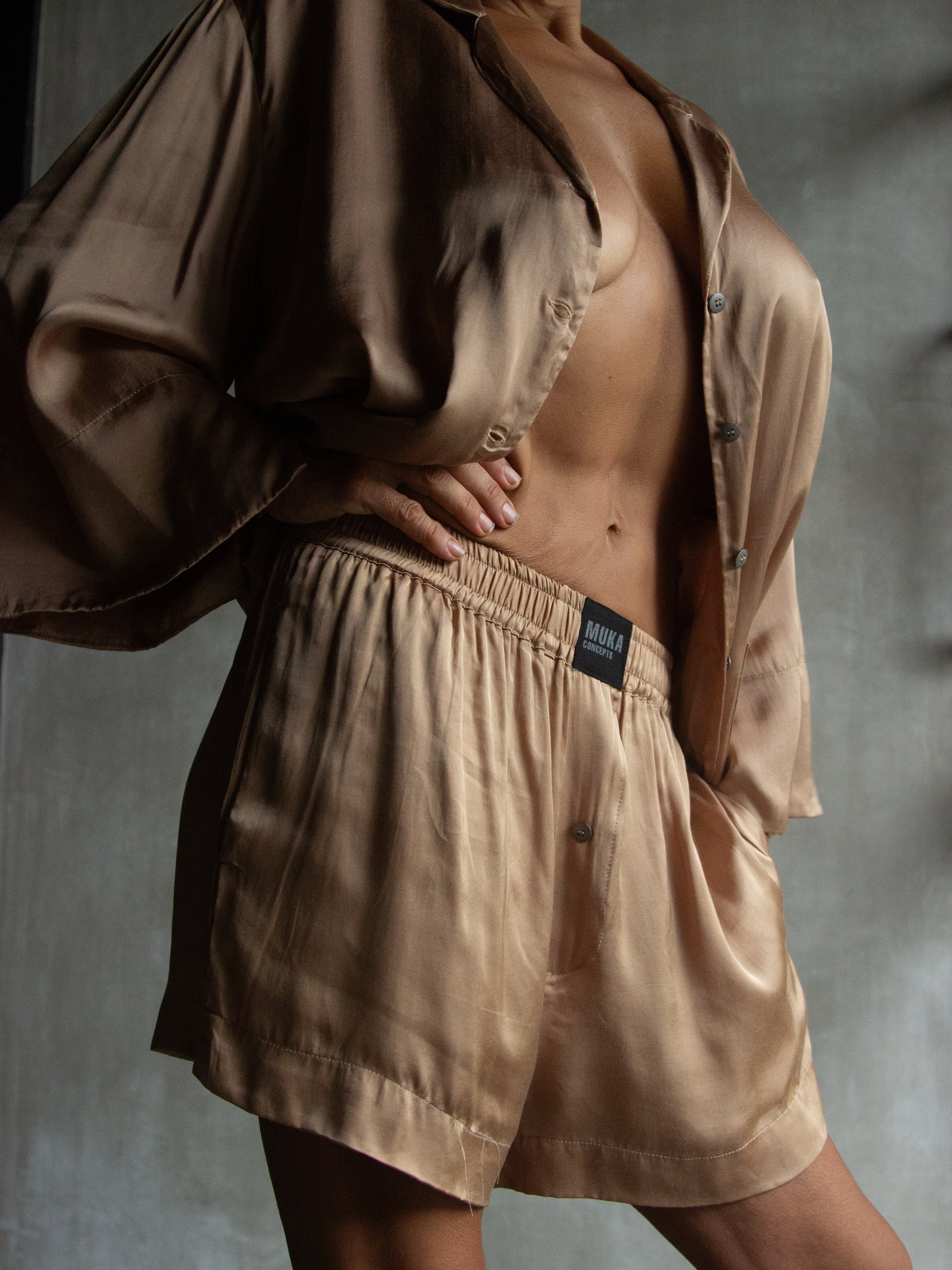 Muka Shirt PJ Classic Viscose Satin
