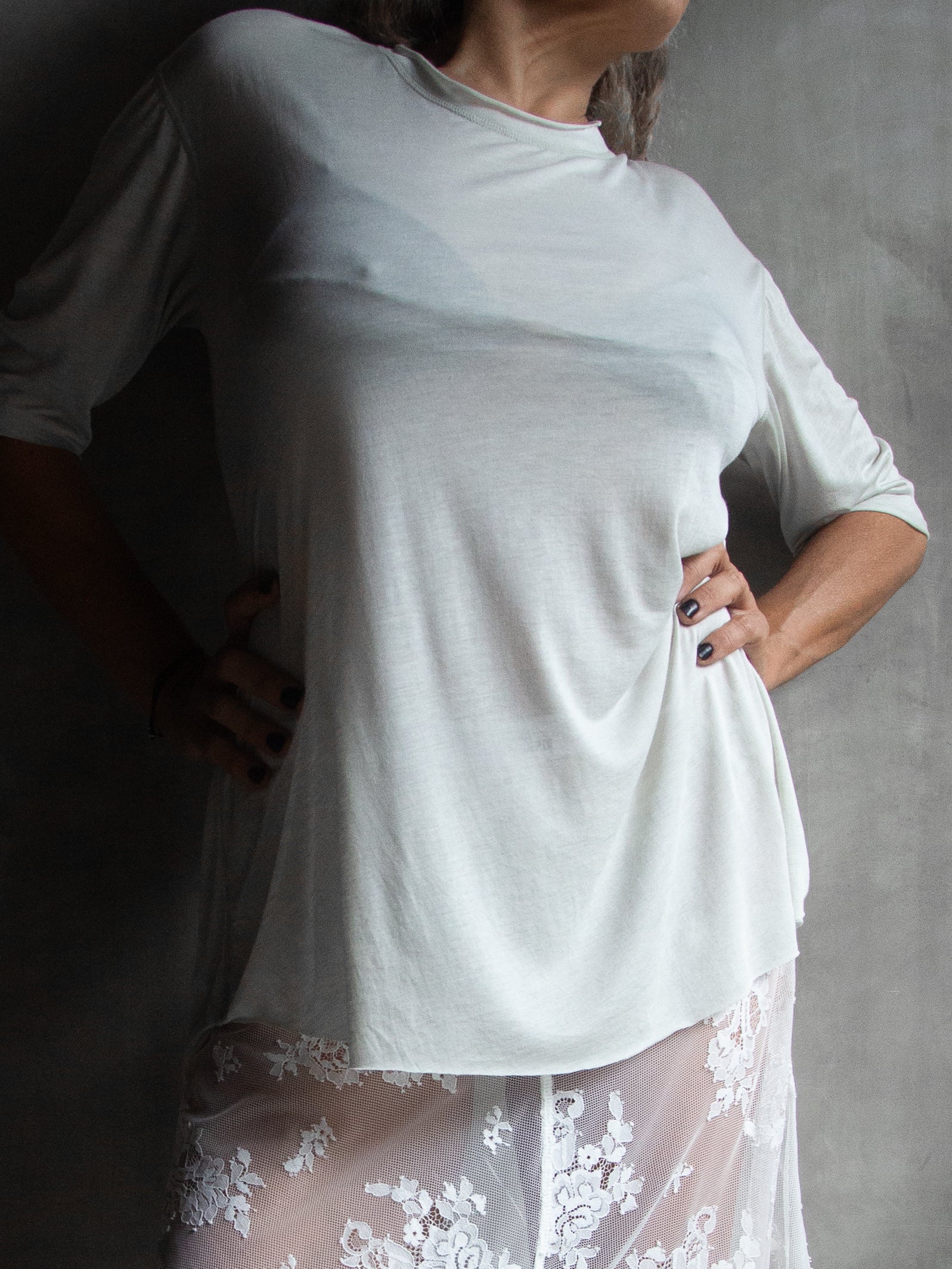 Muka T-Shirt Classic Modal Silk Mid Sleeve